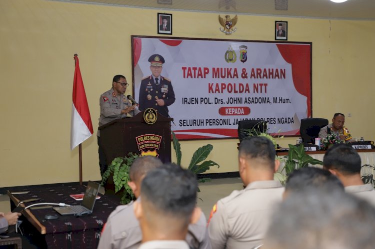 Harapan Kapolda NTT Kepada Anggota Polres Ngada : Terapkan Kebiasaan Berbuat Baik Mulai Dari Hal Terkecil Secara Terus Menerus