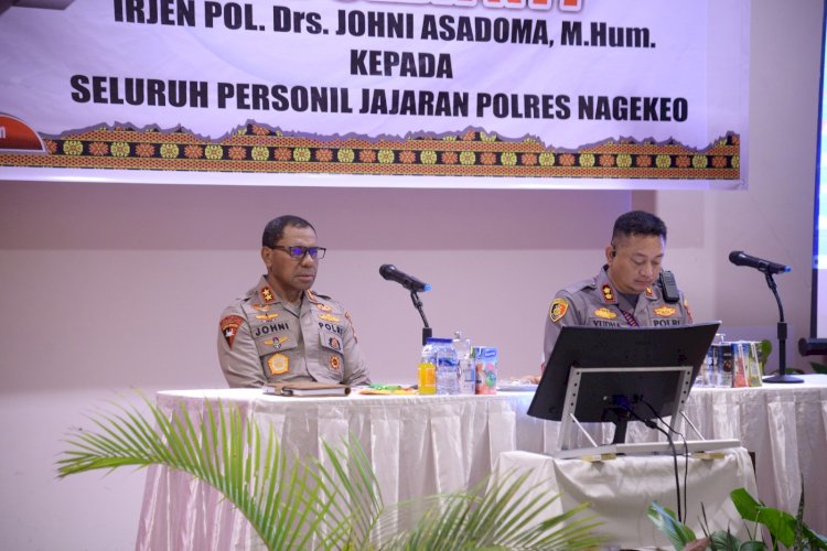 Kapolda NTT Tegaskan Kepada Anggota Polres Nagekeo : Hindari Perilaku Arogan dan Terapkan Perbuatan Baik