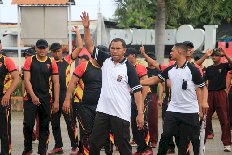 Kapolda NTT Olahraga Pagi Bersama Anggota Brimob