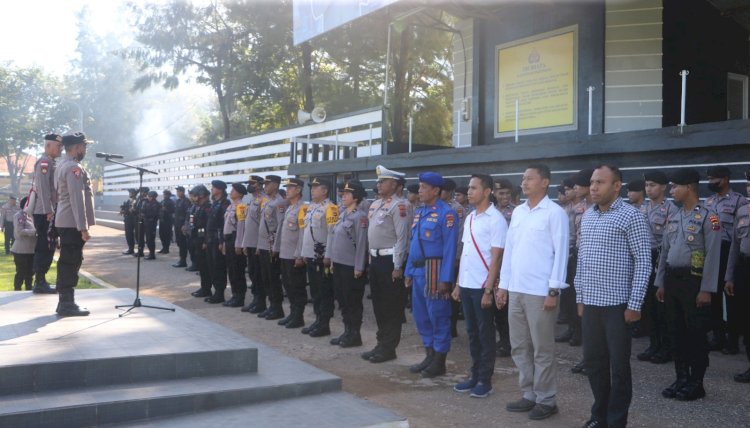 Ratusan Personel Polda NTT Back Up Polresta Kota Kupang Amankan Paskah Tahun 2023