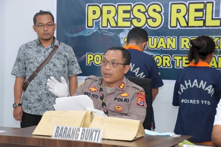 Polres TTS Tahan dua Tersangka Kasus TPPO