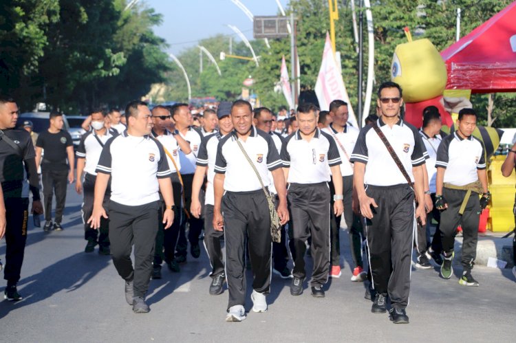 Meriahkan Hari Bhayangkara ke-77, Polda NTT Gelar Olahraga Bersama Komunitas Difabel