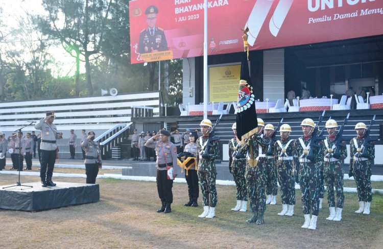 Polda NTT Gelar Upacara Pemuliaan Luhur Tribrata Peringatan Hari Bhayangkara ke-77