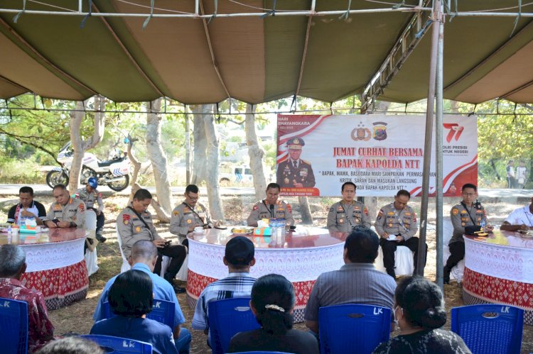 Jumat Curhat, Masyarakat Kayu Putih Sampaikan Permasalahan Terkait Prostitusi hingga KDRT Kepada Kapolda NTT