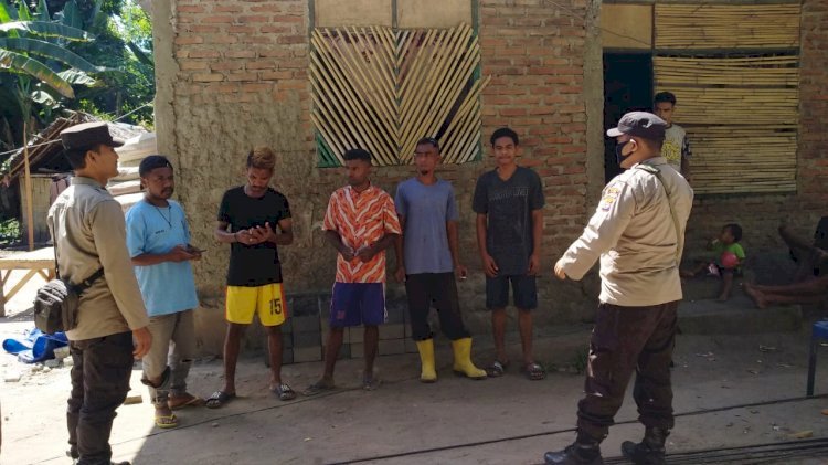 Personel Polsek Pantar Berikan Imbauan Terkait TPPO kepada Masyarakat