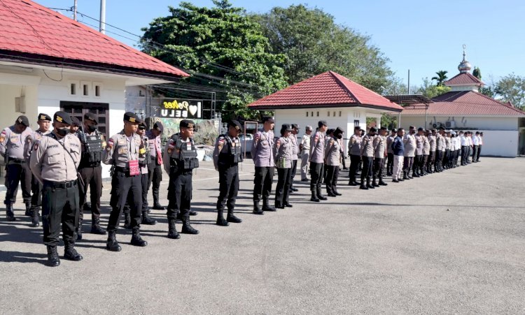 Siaga 1 Hari Buruh 2023, Kapolres Belu Tekankan Anggota Tingkatkan Deteksi Dini dan Patroli