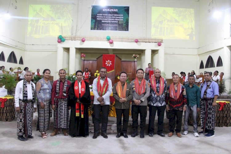 Kapolda NTT Hadiri Kebaktian Syukur Ulang Tahun Jemaat Ebenheazer Pukdale yang ke-66