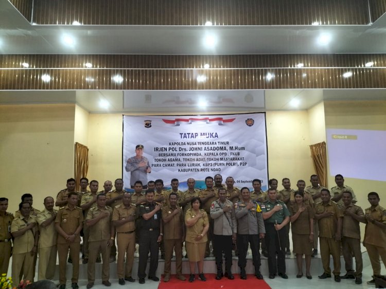 Tatap Muka Dengan Forkopimda Rote Ndao, Kapolda NTT Ajak Bersama Melakukan Pengawasan Terkait  TPPO