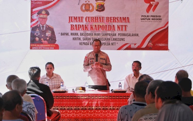 Kapolda NTT Dengarkan Keluhan Warga Perumnas, Kelurahan Nefonaek dalam Acara Jumat Curhat