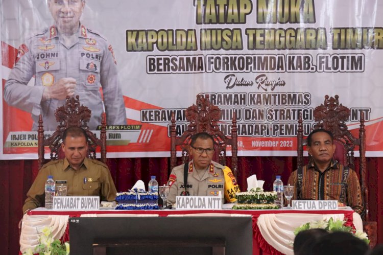 Tatap Muka Kapolda NTT dengan Pemangku Kepentingan Flotim dalam Rangka Persiapan Pemilu 2024