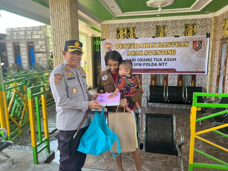 Pemberian Makanan Sesuai Kebutuhan Gizi dan Susu Berkala: Upaya SPN Polda NTT Peduli Anak Stunting