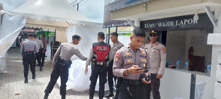 Beri Rasa Aman, Kompi I OMB Turangga 2023 Gelar Patroli di Bawaslu dan KPU