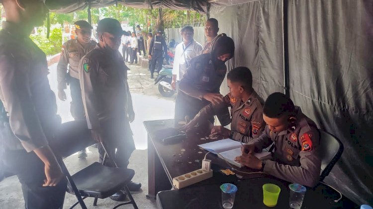 Subsatgas Dokes OMB Turangga Lakukan Patroli dan Pemeriksaan Kesehatan di Kantor Bawaslu dan KPU Provinsi NTT