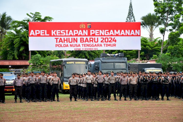 Polda NTT Gelar Apel Kesiapan Pengamanan Pergantian Tahun, Kapolda NTT : Jaga Kepercayaan dan Berikan Rasa Aman