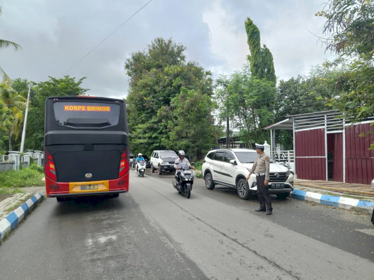 Satgas Kamseltibcarlantas: Garda Terdepan Menjaga Kelancaran dan Keamanan Pemilu di Kota Kupang