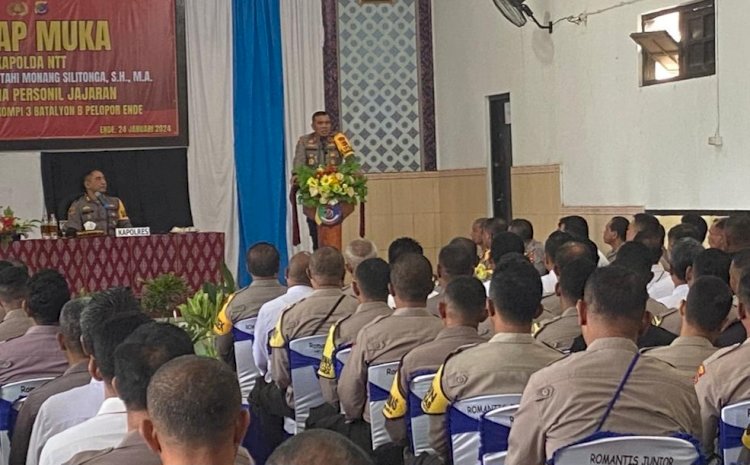 Kunjungan Kerja ke Ende, Kapolda NTT Menyemangati dan Mendengar Suara Personel di Lapangan