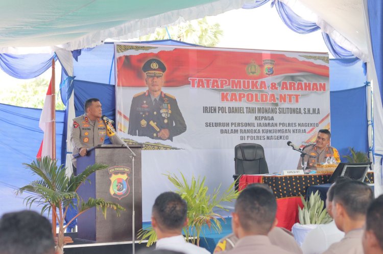 Kapolda NTT Bimbing dan Beri Semangat Kepada Personel Polres Nagekeo