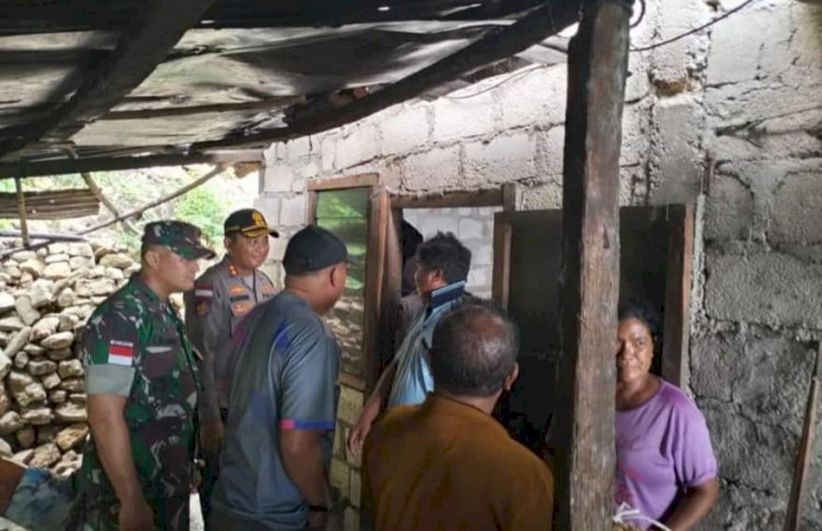 Longsor Akibat Hujan Tinggi di Rote Ndao: Kapolres dan Dandim Sambangi Lokasi Bencana