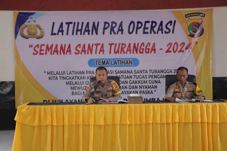 Jelang Hari Raya Paskah 2024, Polres Sumba Barat Gelar Lat Pra Ops Samana Santa Turangga 2024