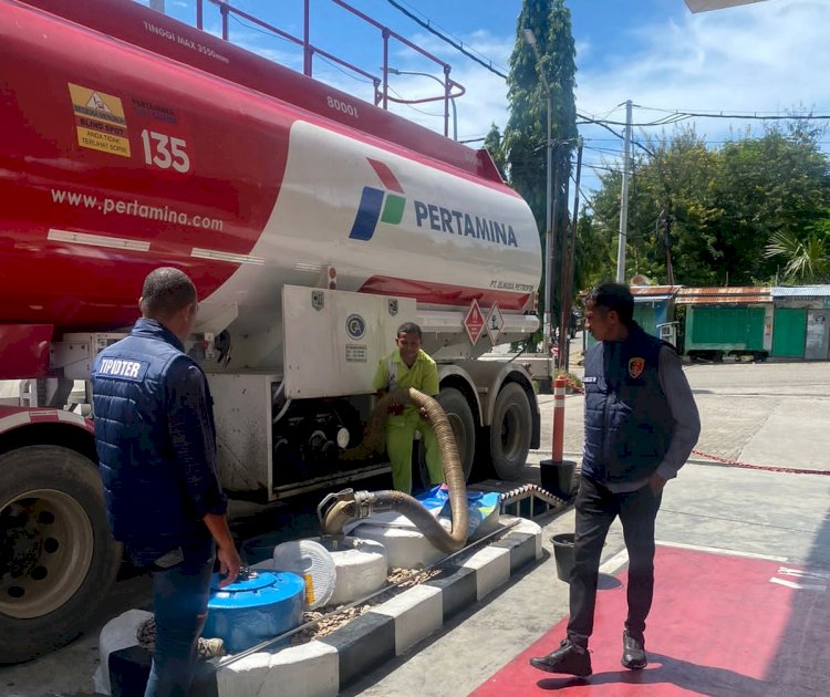 Pastikan Mudik Lebaran Aman, Ditreskrimsus Polda NTT Rutin Awasi SPBU di Kota Kupang