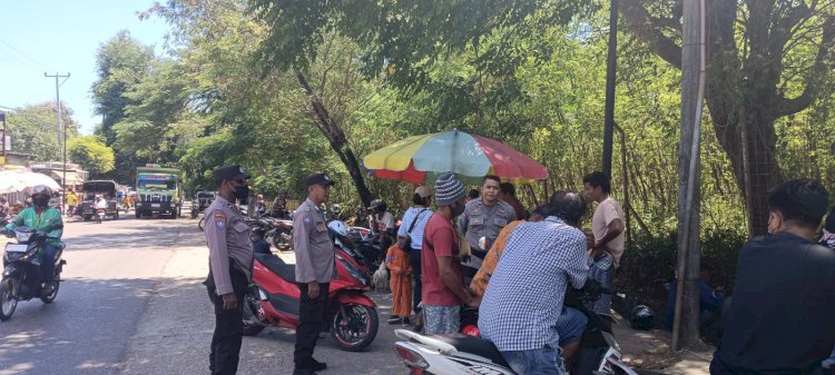 Sambangi Warga Kota Kupang, Anggota Ditbinmas Polda NTT Beri Imbauan Kamtibmas