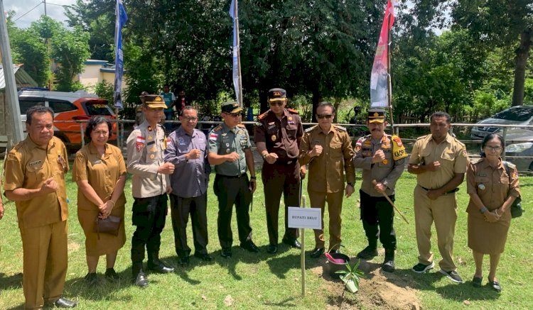 Kapolres Belu Didampingi Wakapolres Hadiri Acara Gerakan Sinergi Reforma Agraria di Desa Duakoran