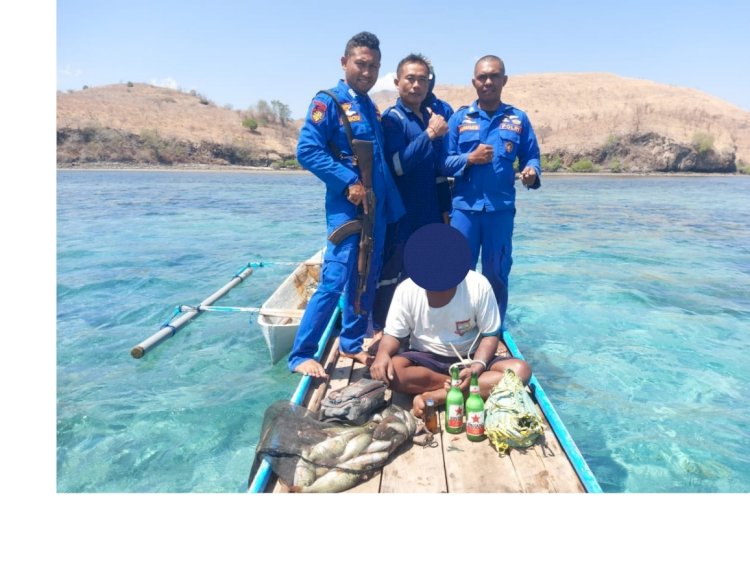 Ditpolairud Polda NTT Berhasil Amankan Terduga Pelaku Bom Ikan dalam Operasi Illegal Fishing Turangga-2024