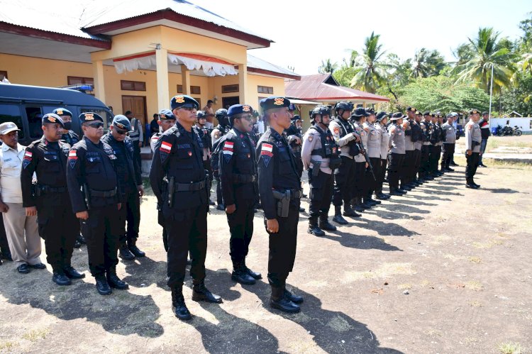 96 Personel BKO Polda NTT Tiba di Adonara Barat, Perkuat Pengamanan Konflik