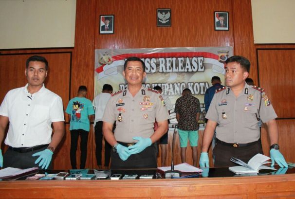 Sindikat pelaku jambret di kota kupang diamankan aparat Polres Kupang kota.