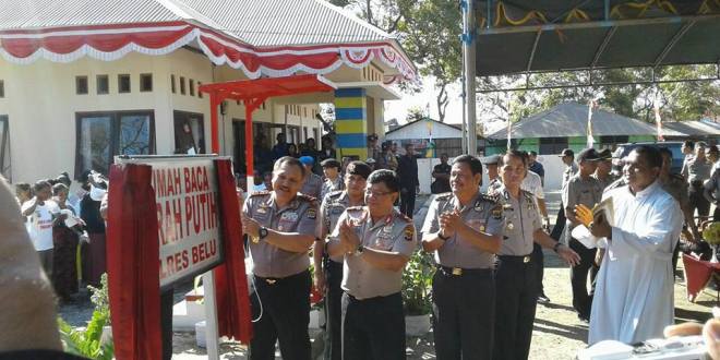 Usai menutup rapat kerja, Kapolda NTT Resmikan Rumah Baca Merah Putih Polres Belu