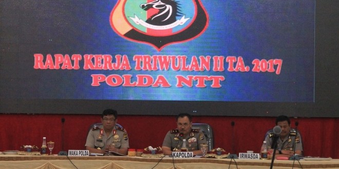 Kapolda NTT pimpin Rapat Kerja Operasional Triwulan II Tahun 2017