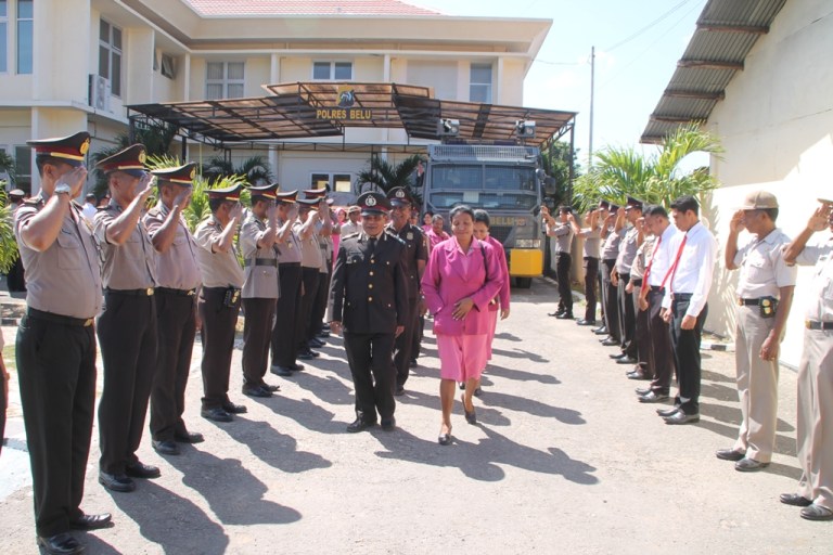 Penghormatan terakhir Polres Belu kepada Personil Polri yang purna bakti