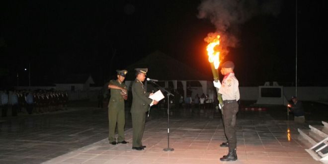 Apel kehormatan dan Renungan Suci Kabupaten Belu dipimpin Dandim 1605 Belu