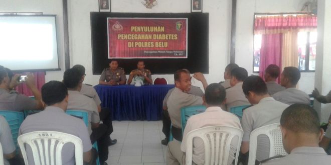 Cegah Diabetes Bid Dokkes Polda NTT Gelar Penyuluhan di Polres Belu