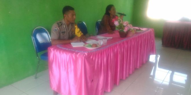 Bhabinkamtibmas Polres Belu himbau masyarakat lewat rapat Pemantapan Panitia HUT RI desa Kenebibi