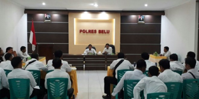 Terus benahi kinerja Sat Intelkam, Kasat Intelkam Polres Belu gelar Anev bersama Polsek jajaran