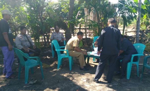 Hindari adanya bentrok Aparat Polsek Malaka Tengah kawal Eksekusi Tanah di Desa Wehali