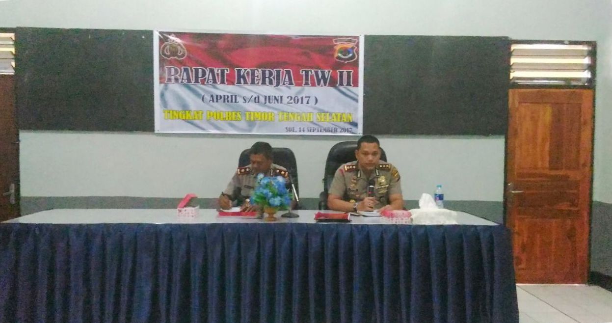 Menganalisa dan mengevaluasi pelaksanaan tugas, Polres TTS gelar Raker TW II