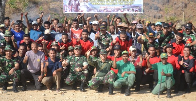 Sinergitas Polres Flotim dengan Kodim 1624 Larantuka jelang HUT TNI Ke-72 Tahun