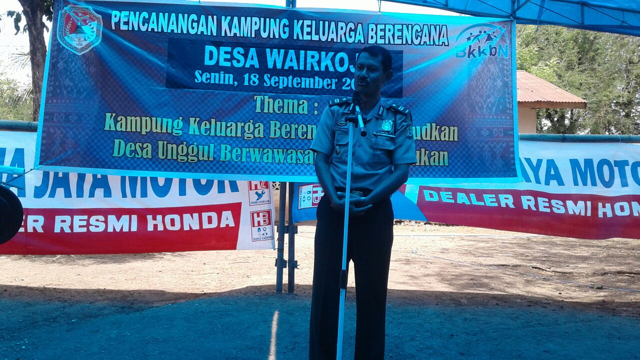 Hadiri Pencanangan Kampung KB Desa Wairkoja, Kapolsek Kewapante langsung perkenalkan diri selaku pejabat baru