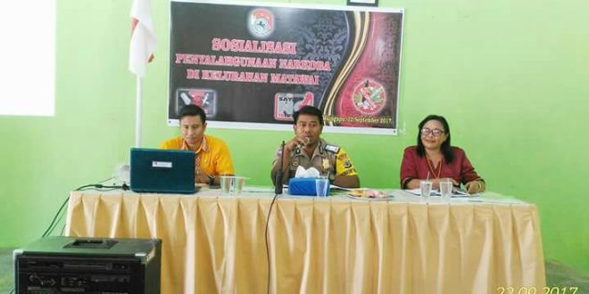 Bhabinkamtibmas Matawai dan Lurah Matawai gelar sosialisasi bahaya narkoba