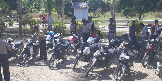 Belasan Sepeda Motor Tanpa TNKB diamankan Aparat Polsek Kobalima