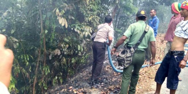 Bergerak Cepat dan Tepat, Bhabinkamtibmas dan instansi terkait berhasil padamkan api