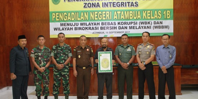 Kapolres Belu Hadiri Pencanangan Pembangunan Zona Integritas Pengadilan Negeri Atambua