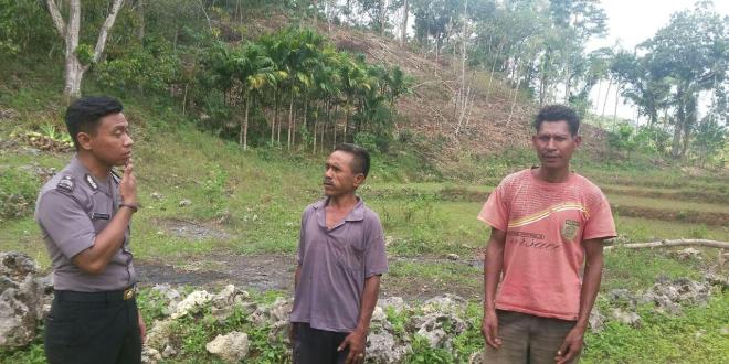 Antisipasi Kebakaran Hutan dan Lahan, Bhabinkamtibmas himbau masyarakat wasapada