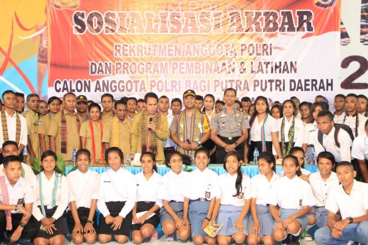 Hadirkan Ratusan Pelajar SMA Se-Malaka, Polres Belu Gelar Sosialisasi Akbar Rekrutmen Anggota Polri