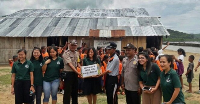 Personil Polres Mabar Kawal Kegiatan Sekolah Lentera Harapan Labuan Bajo