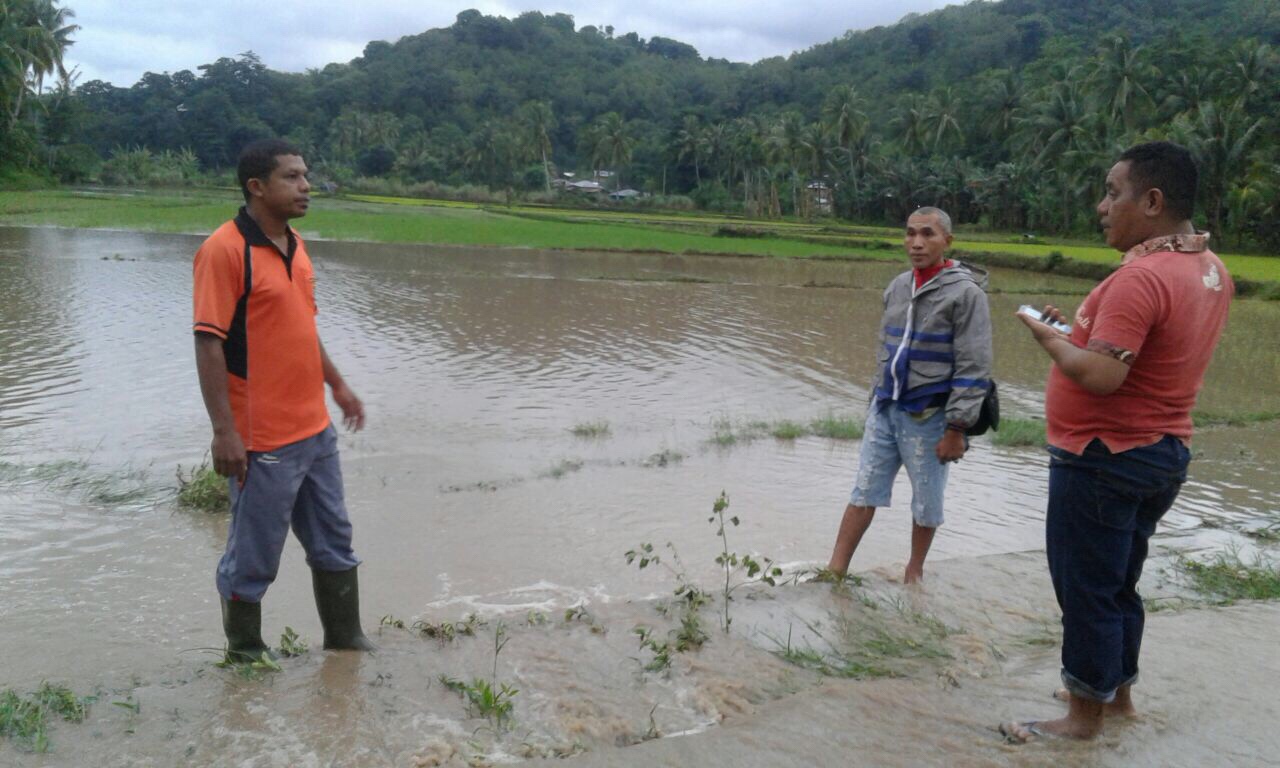 Brigpol Semris Pantau Lokasi Yang Terkena Banjir