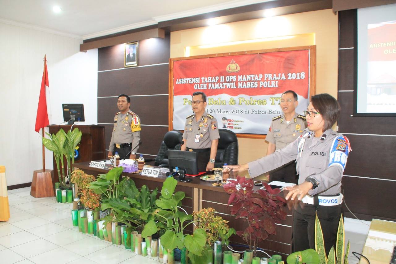 Polres Belu dan Polres TTU Terima Kunjungan Tim Asistensi Tahap II Ops Mantap Praja 2018