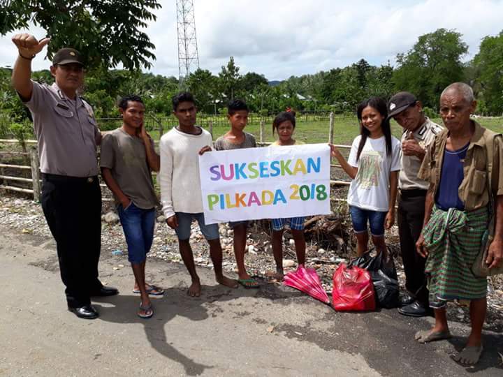 Pilgub NTT tahun 2018:Aparat Polsek Sasitamean Minta Warga Tidak Mudah Percaya Berita Hoax